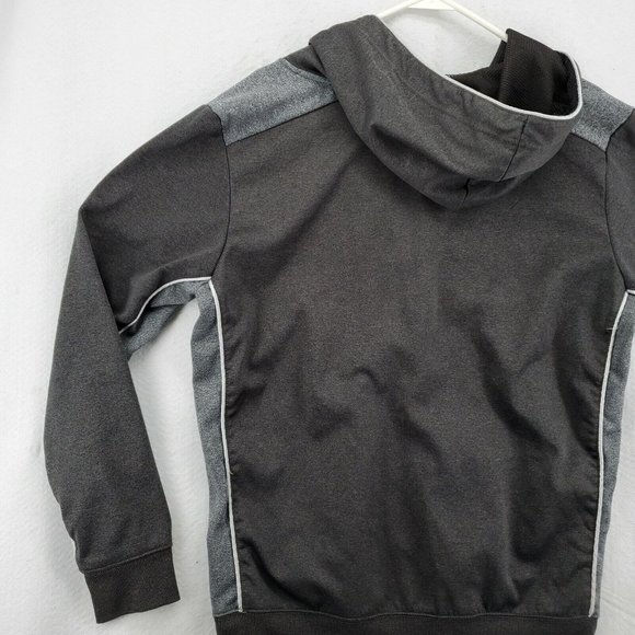 Batman Jacket Men's Long Sleeve Full Zip Hooded Sweatshirt Drawstring Gray Med - Picture 9 of 12